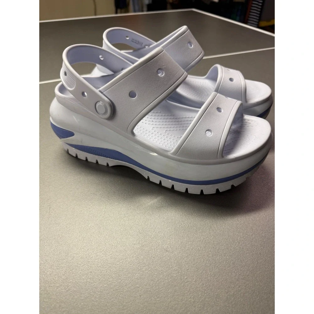 Crocs Mega Crush Sandal Lavender Blue Platform Lug Sole Womens 10 Mens 8 207989
